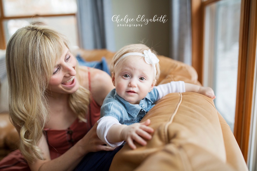 mom and baby girl portrait