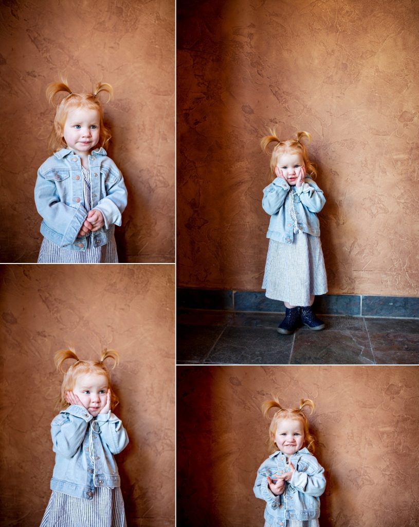 little girl at indoor photo session