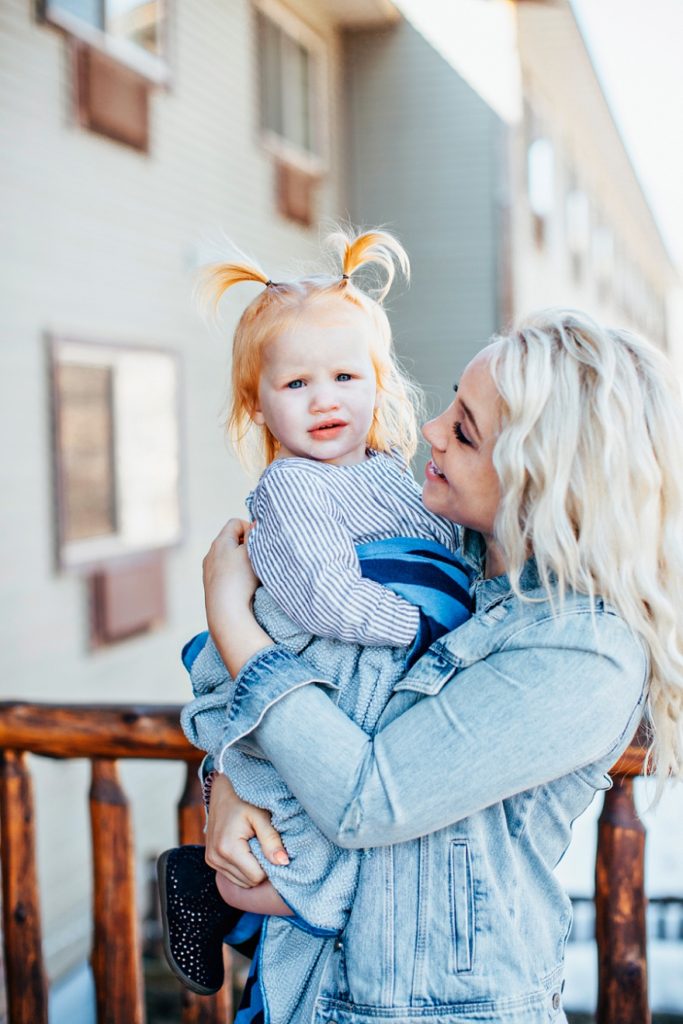 baby and mom photograph