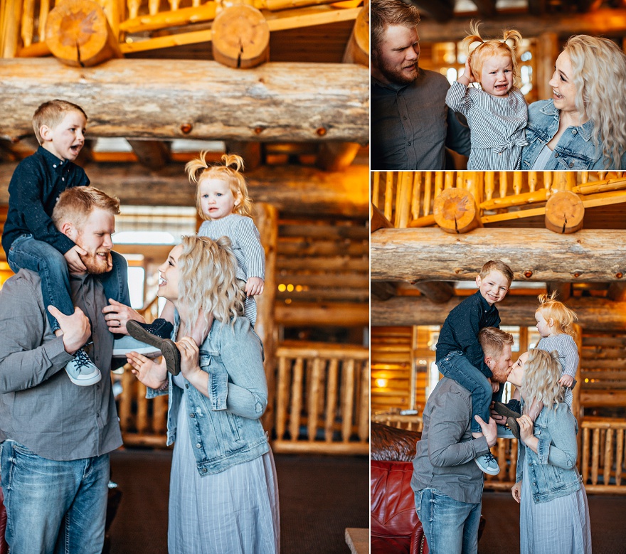 family photo session at Whitefish Lodge and Suites in Crosslake