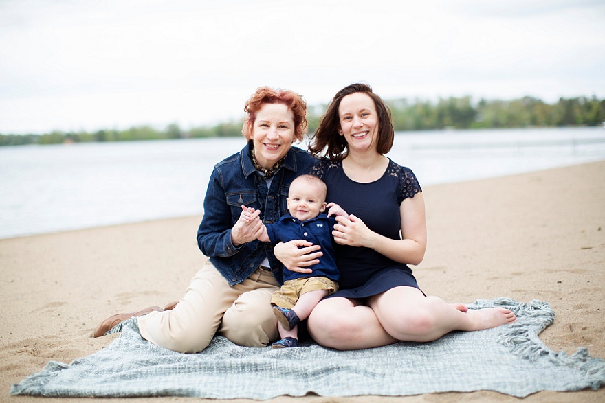 3 generation photo session on Gull Lake