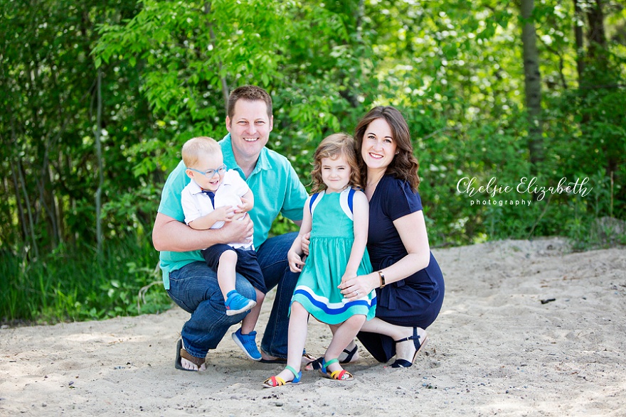 Family photo on the beach