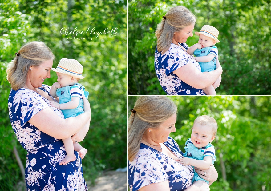 Mom and son family photo session