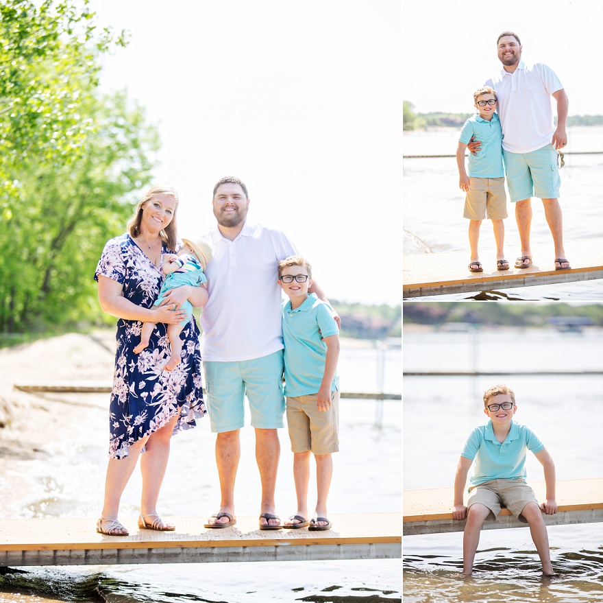 Family Photos on the dock Pelican Lake