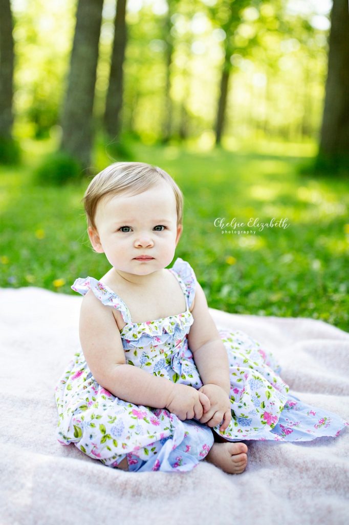 baby girl in a park