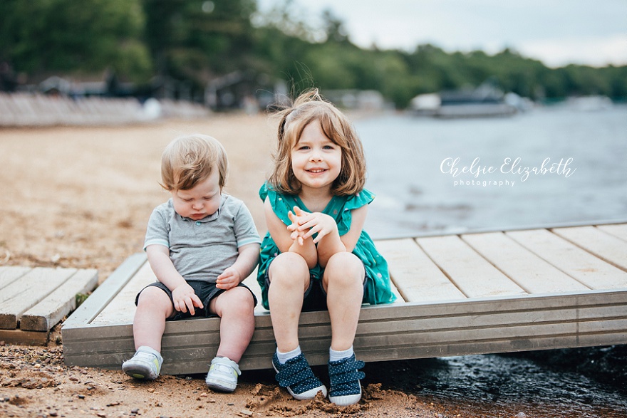 Brother sister photo on Gull Lake