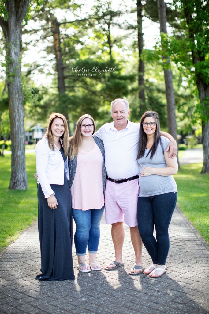 father and 3 daughters portrait