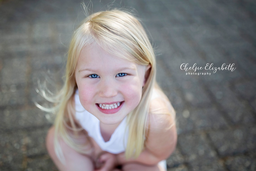 outdoor natural light portrait of a young girl