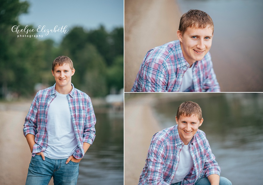 senior photo at the beach