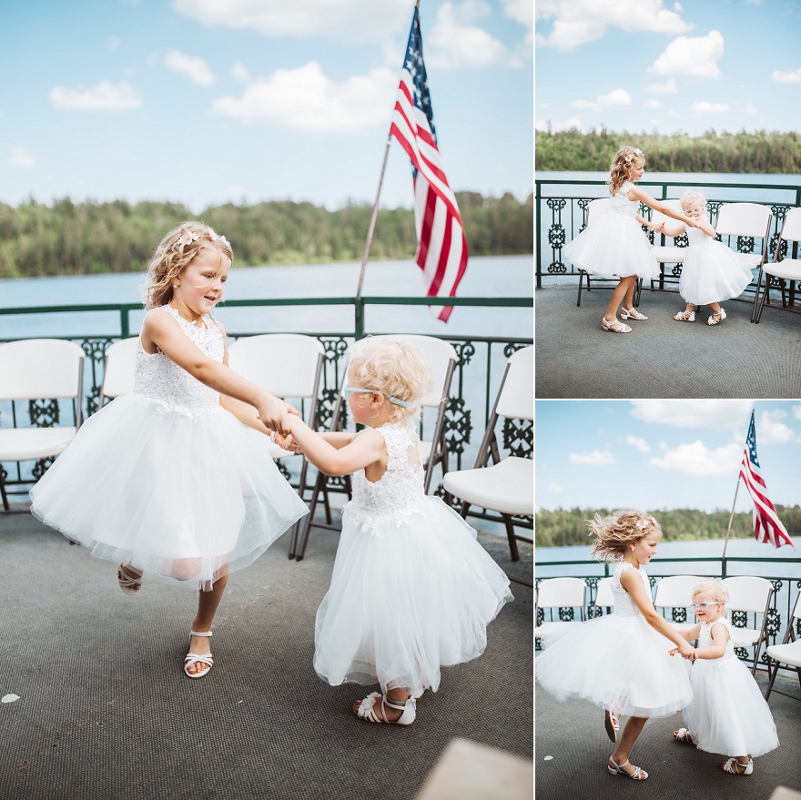 Chester Charles Paddle Boat Wedding Flower Girls