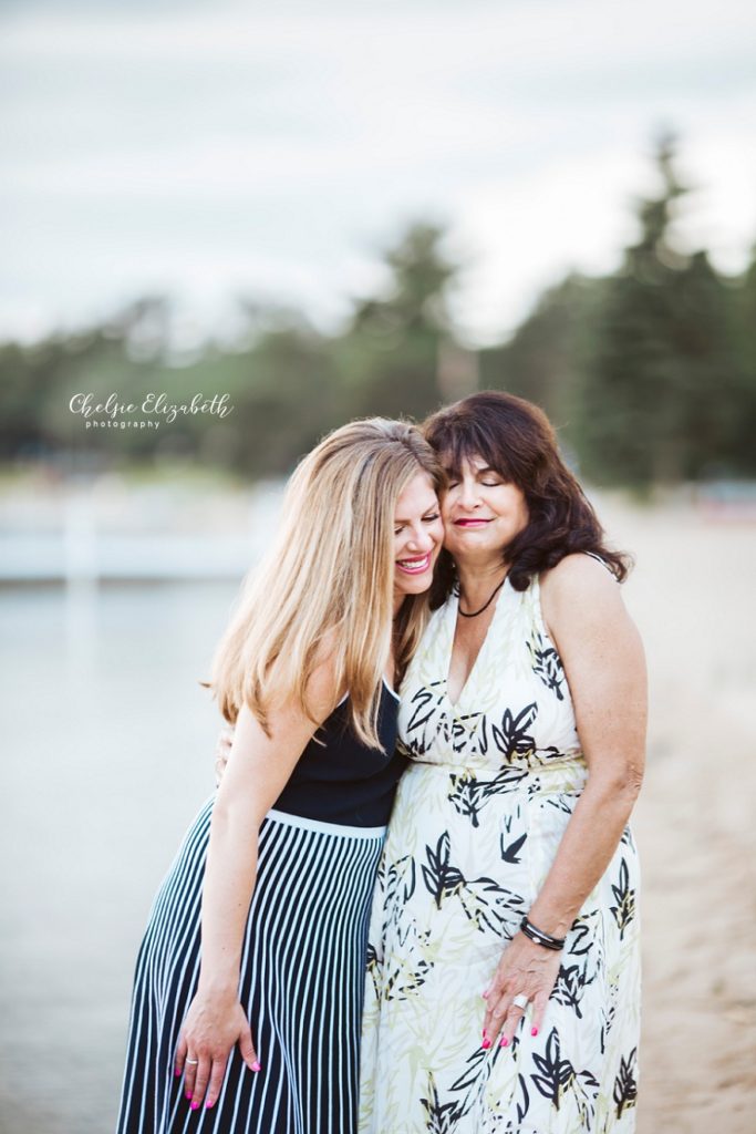 mom and daughter beach portrait