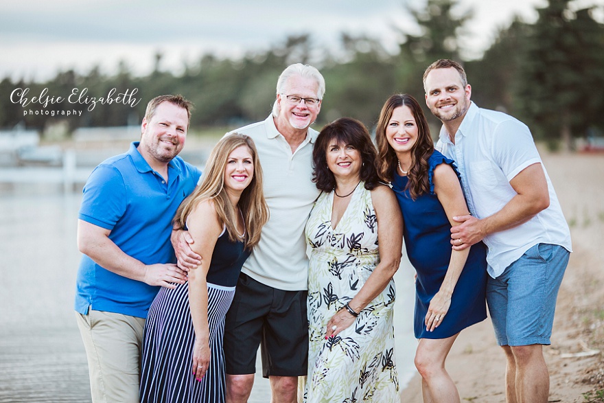 Family photo on Pelican Lake Breezy Point MN