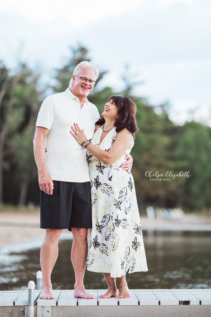 husband and wife on dock