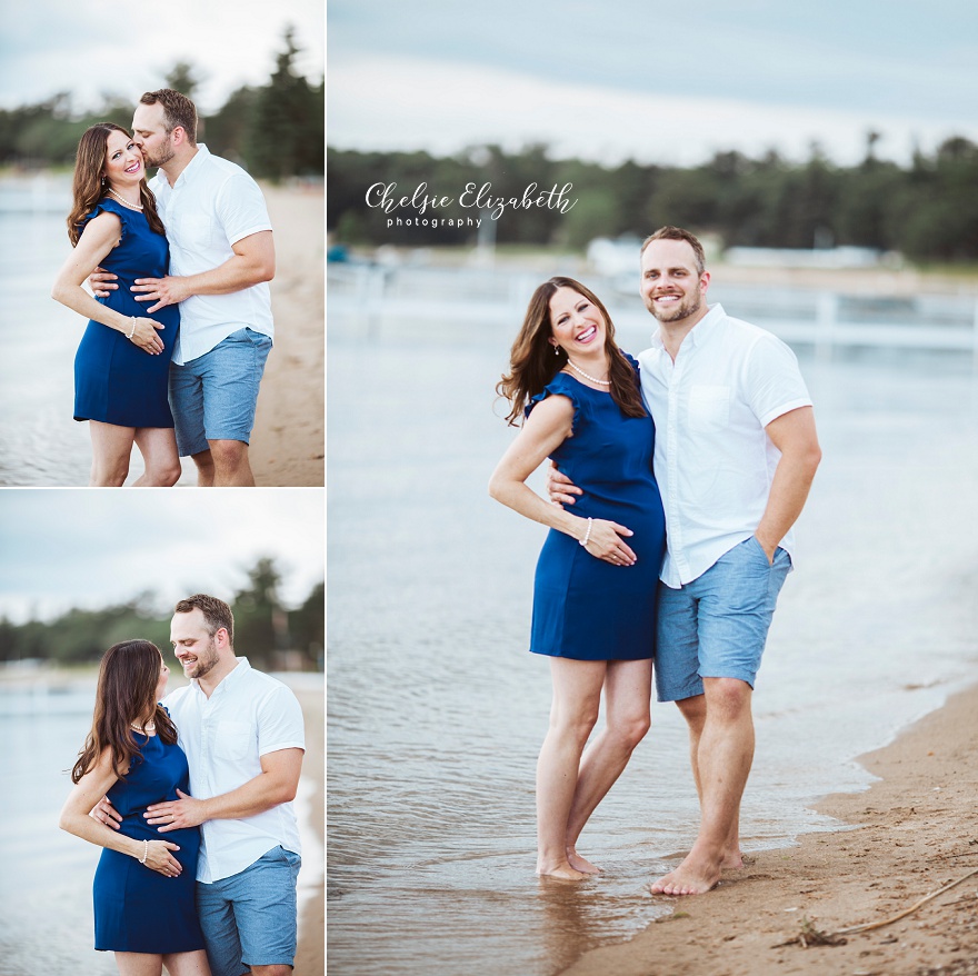 happy couple on beach