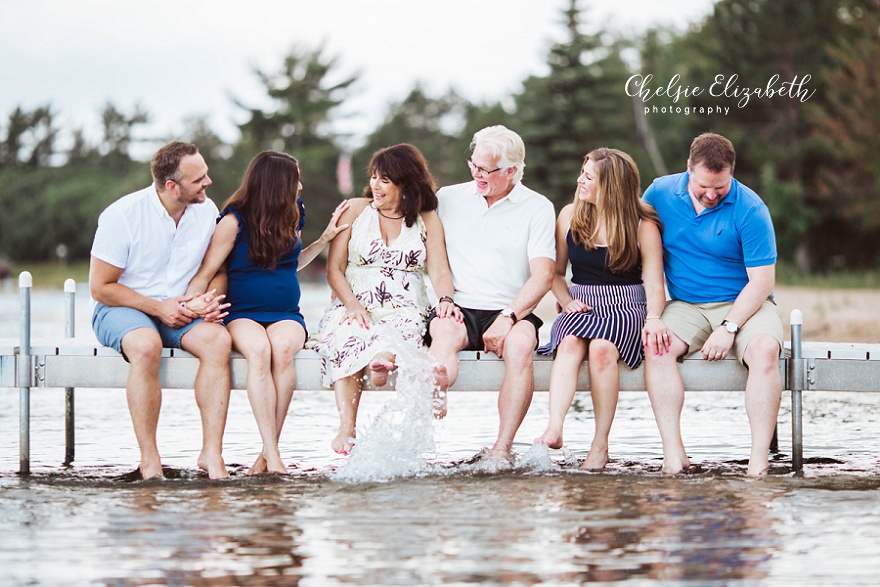 family portrait on dock