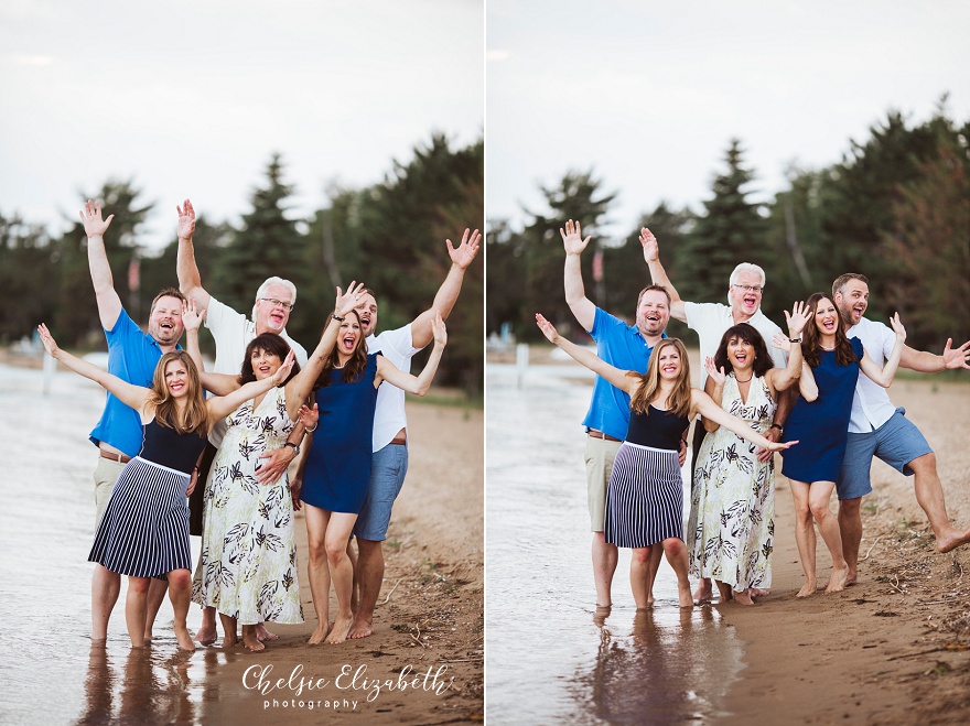 happy family on beach