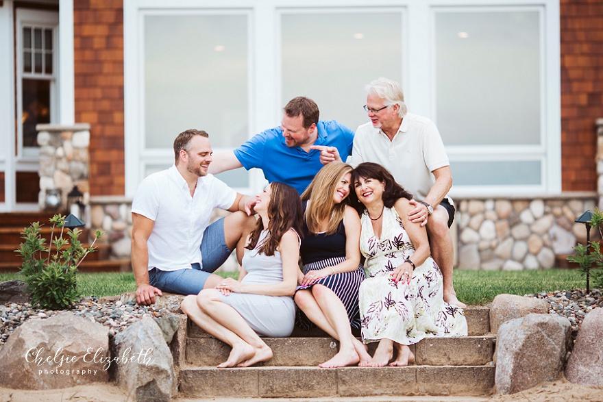 Family photo on Pelican Lake Breezy Point MN