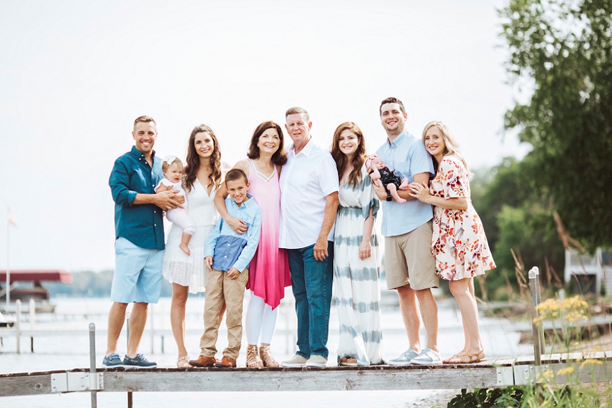 family photo on gull lake brainerd mn