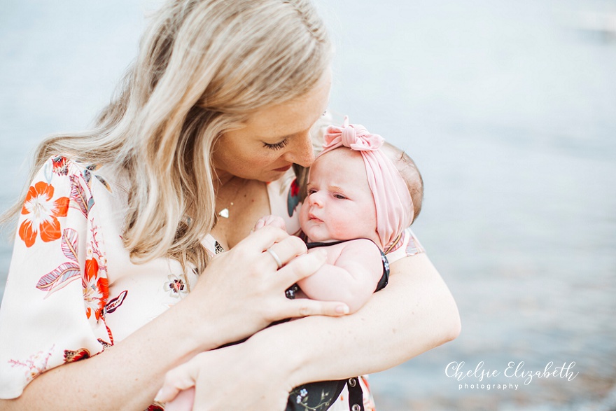 mom and baby girl beach photo session