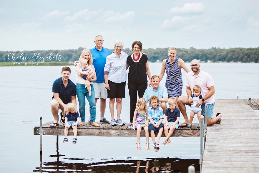 Lake Shore, MN Family Photo on Dock