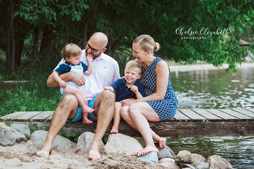 Lake Shore, MN Family Photo on Dock