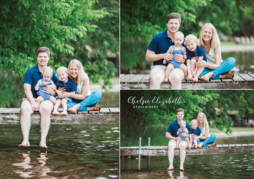 Lake Shore, MN Family Photo on Dock