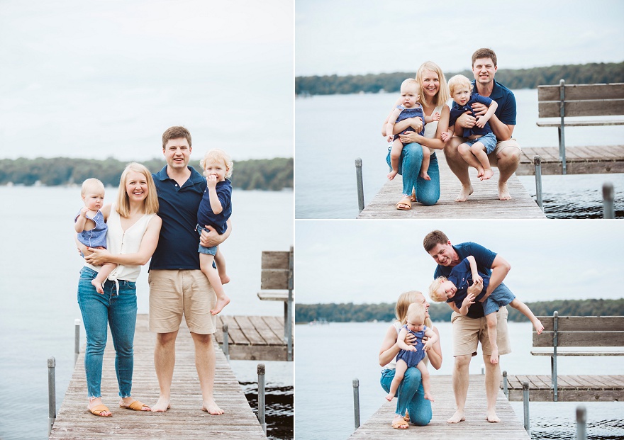 Lake Shore, MN Family Photo on Dock