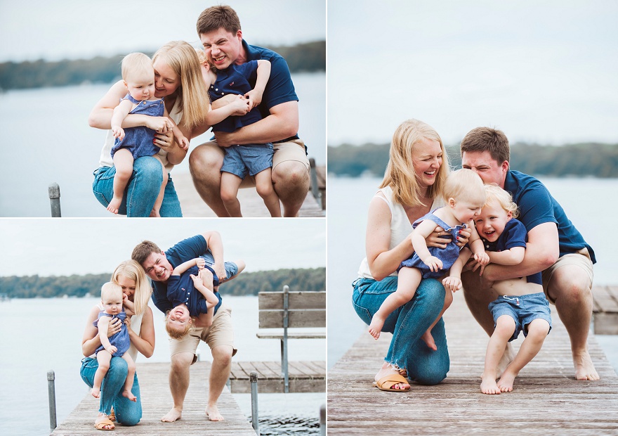 Lake Shore, MN Family Photo on Dock