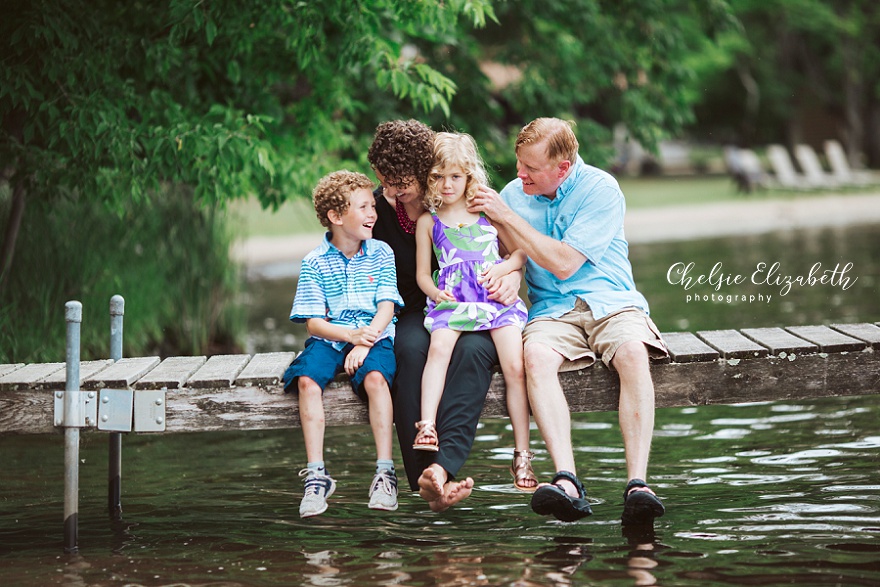 Lake Shore, MN Family Photo on Dock