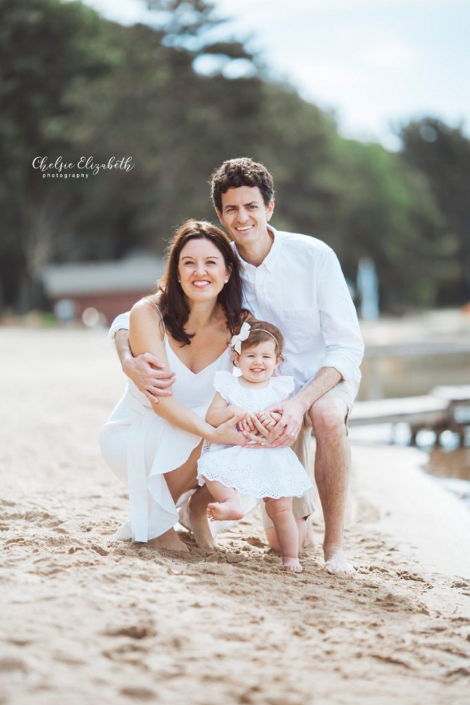 beach portrait of family