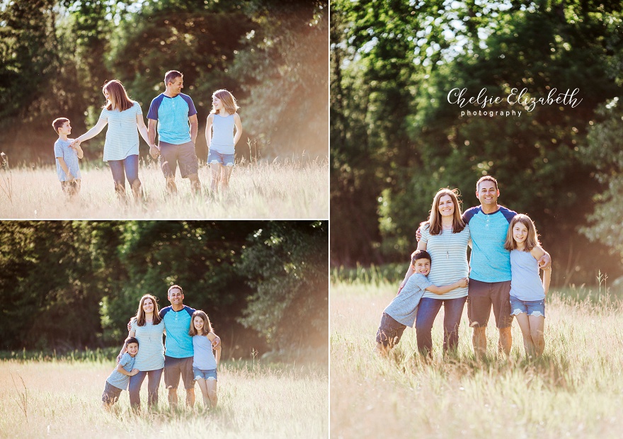 family of 4 portrait in nisswa, mn