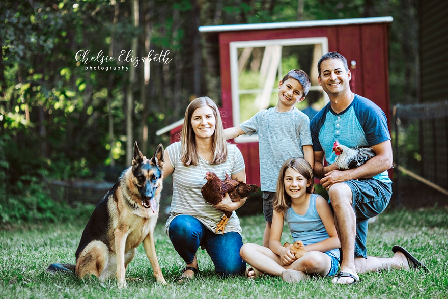 family of 4 portrait in nisswa, mn