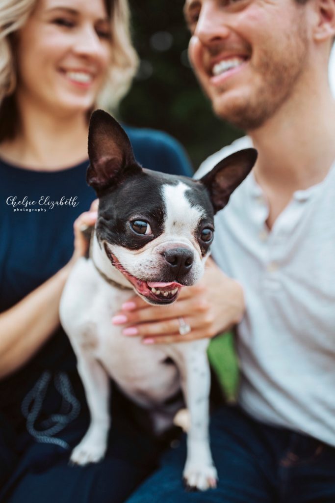 Couple wtih Boston Terrier