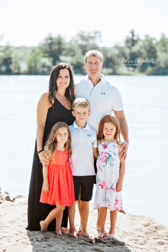 family photo on the beach