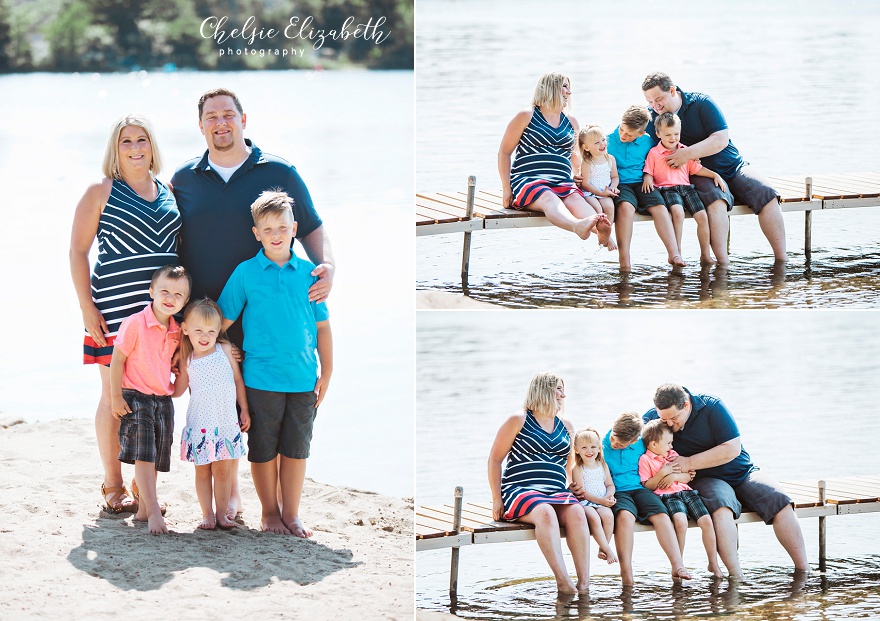 family photo on the beach