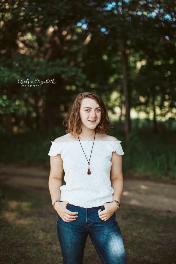 Senior Photo of Girl in Longville, mn