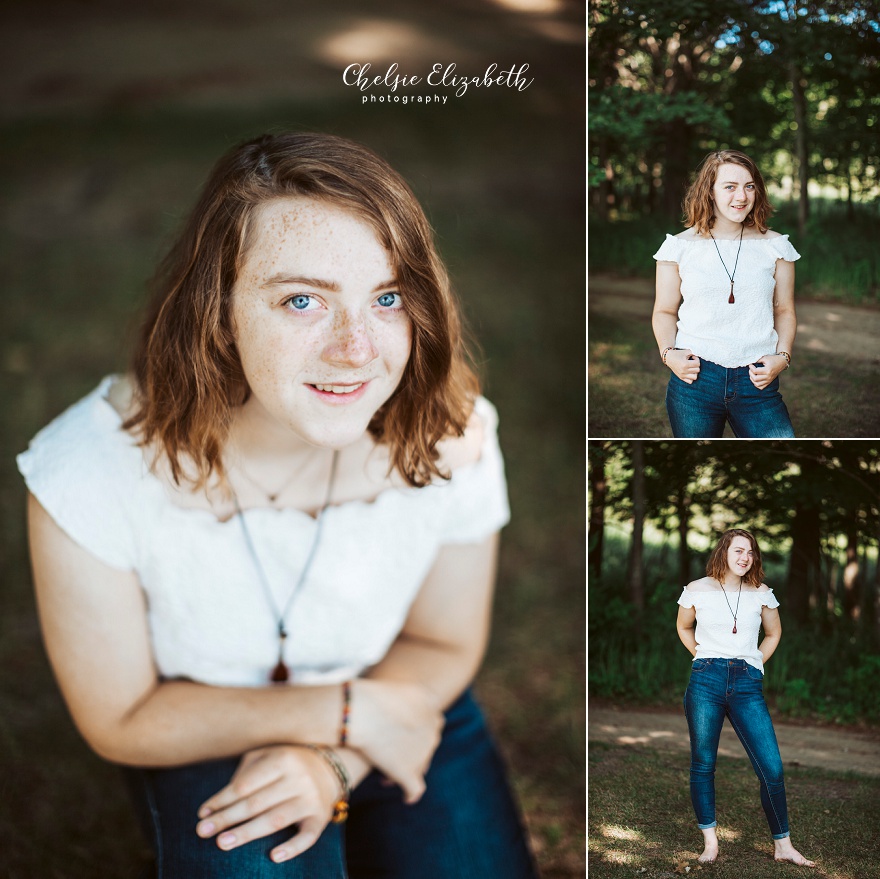 Senior Photo of Girl in Longville, mn