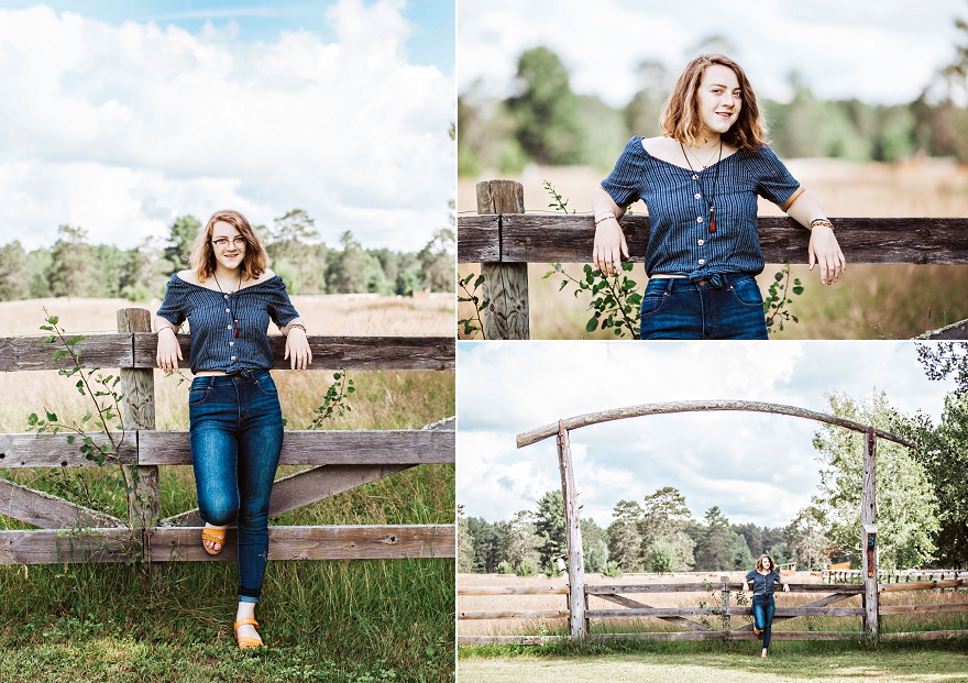 Senior Photo of Girl in Longville, mn