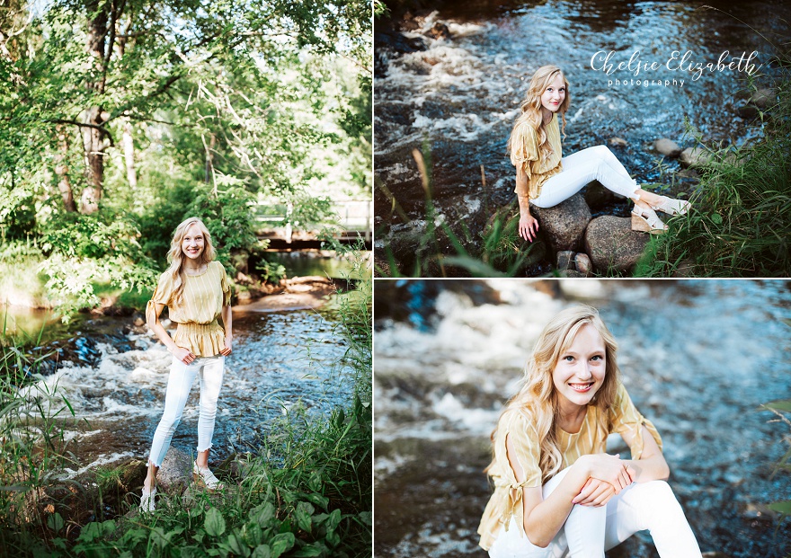 senior photo of girl at Fritz Loven Park