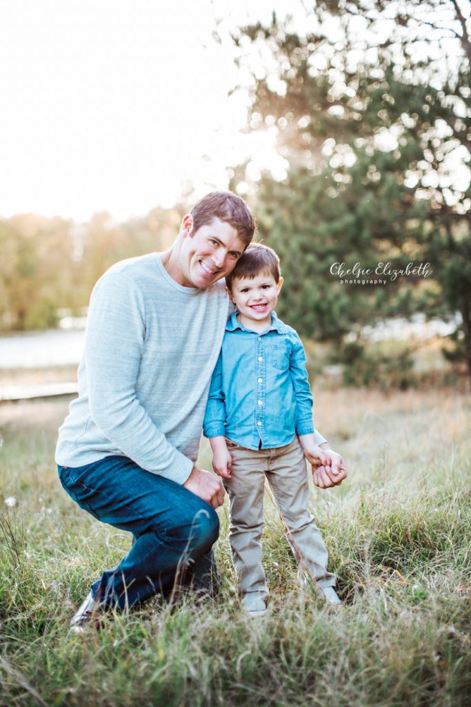 dad and son fall portrait