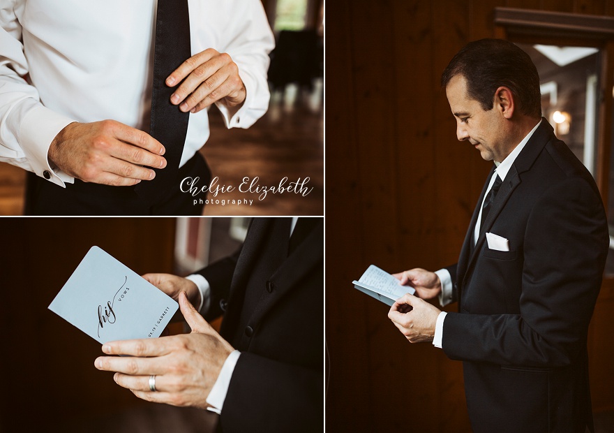 groom waiting at grand view lodge