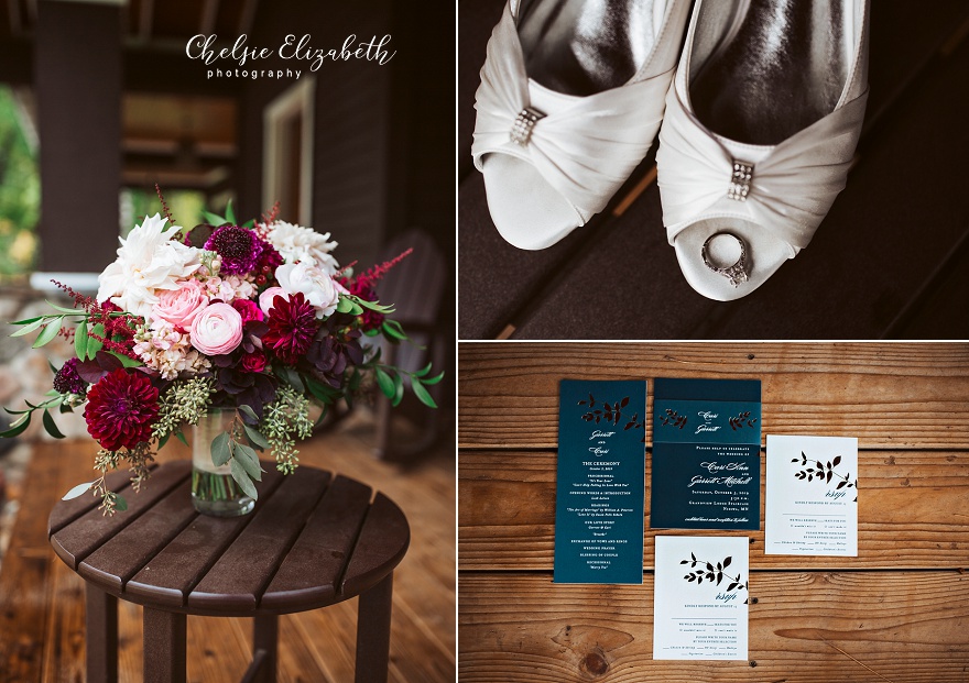 wedding details at Grand View lodge