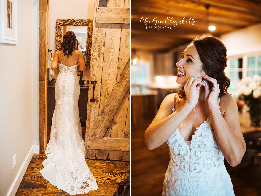 bride getting ready at Grand View lodge