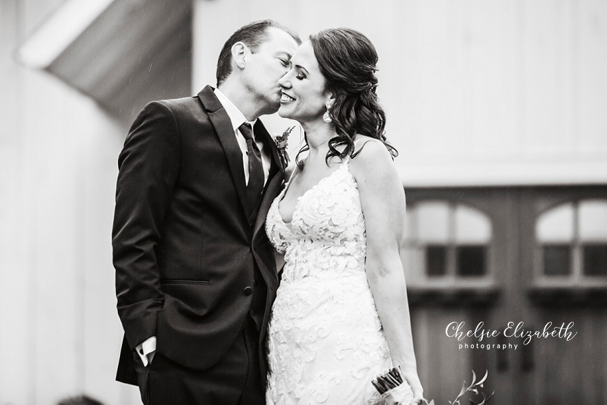 black and white wedding photo