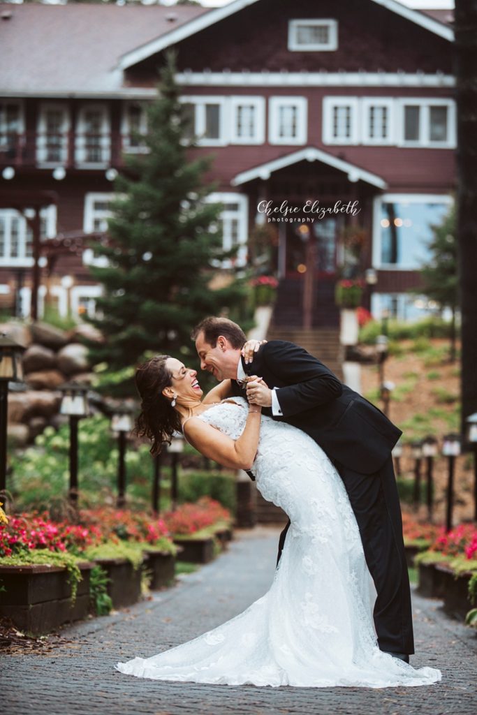 wedding portrait at Grand View lodge in Nisswa MN