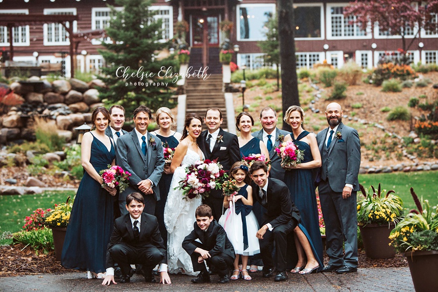 wedding party at Grand view lodge