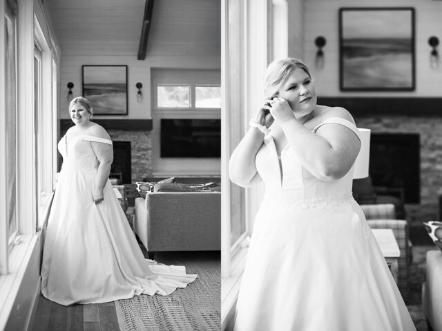 Bride getting ready for wedding day at Grand View Lodge