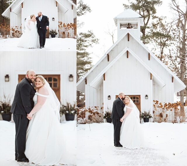 Bride and Groom at the chapel at Grand View Lodge in Nisswa, MN