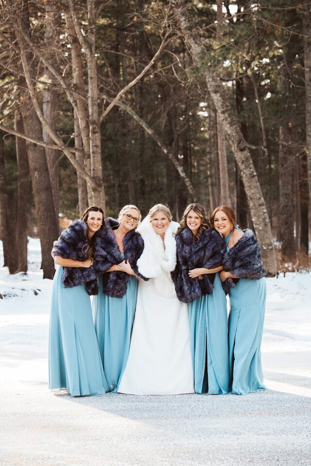 Bridesmaids with Bride at Grand View Lodge in Nisswa, MN