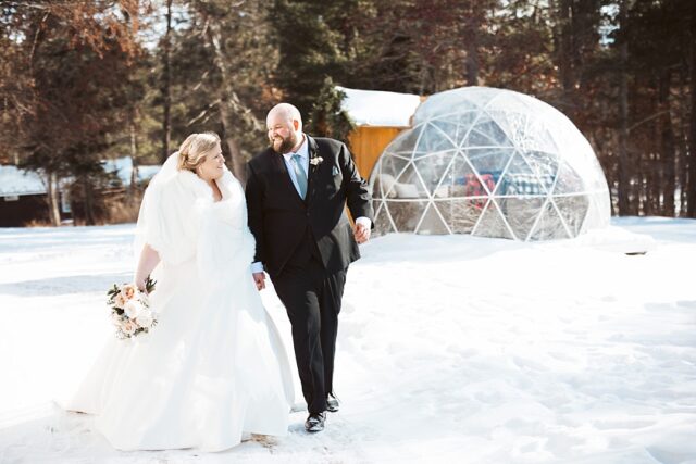 Winter wedding at Grand View Lodge in Nisswa, MN